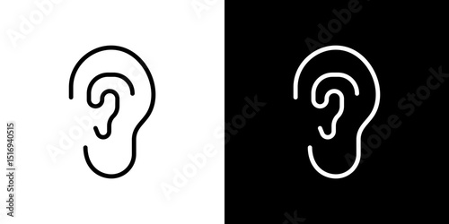 Ear icon symbol concept for graphic design, Website, UI. Svg