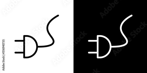 Electrical plug icon symbol concept for graphic design, Website, UI. Svg