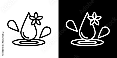 Essentials oil drop icon symbol concept for graphic design, Website, UI. Svg