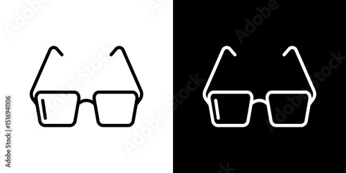 Eye glasses icon symbol concept for graphic design, Website, UI. Svg