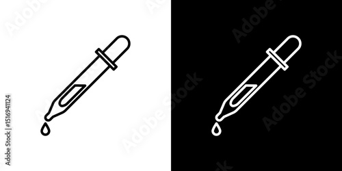 Eye dropper half icon symbol concept for graphic design, Website, UI. Svg