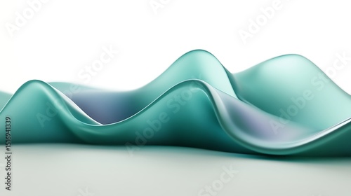 Abstract teal liquid waves