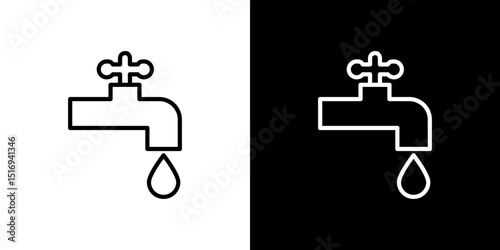 Faucet drip icon symbol concept for graphic design, Website, UI. Svg