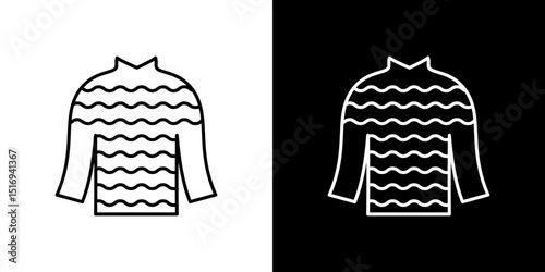 Female sweater icon symbol concept for graphic design, Website, UI. Svg