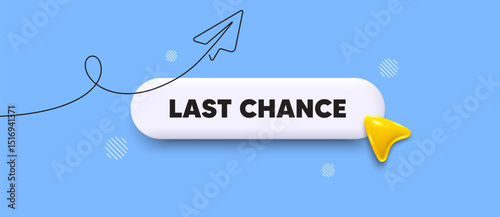 Last chance search bar. Share plane line icon. Last chance sale. Special offer price sign. Advertising discounts symbol. Search button with 3d cursor. Vector