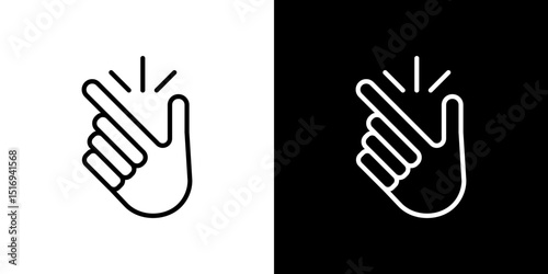 Finger snapping icon symbol concept for graphic design, Website, UI. Svg