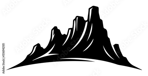 tabletop mountain black vector shape