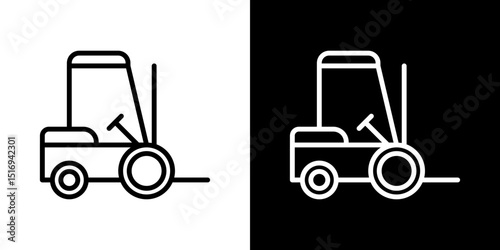 Forklift icon symbol concept for graphic design, Website, UI. Svg