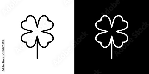 Four leaf clover icon symbol concept for graphic design, Website, UI. Svg