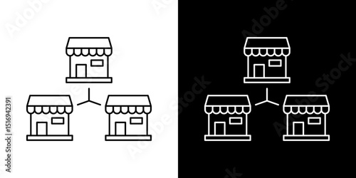 Franchise icon symbol concept for graphic design, Website, UI. Svg