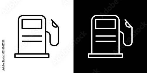 Gas station icon symbol concept for graphic design, Website, UI. Svg