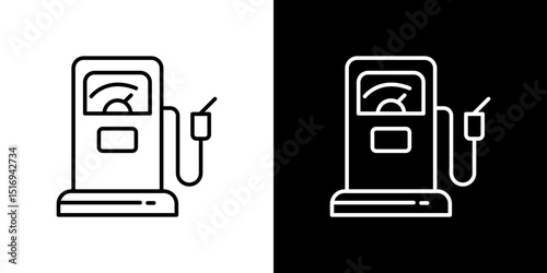 Gas station icon symbol concept for graphic design, Website, UI. Svg