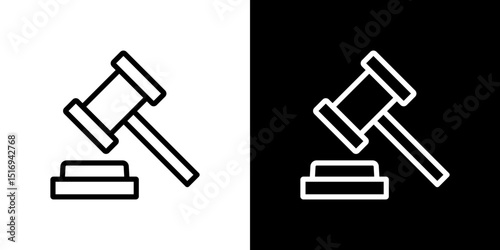 Gavel icon symbol concept for graphic design, Website, UI. Svg