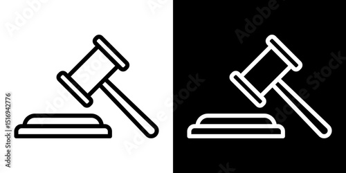 Gavel icon symbol concept for graphic design, Website, UI. Svg