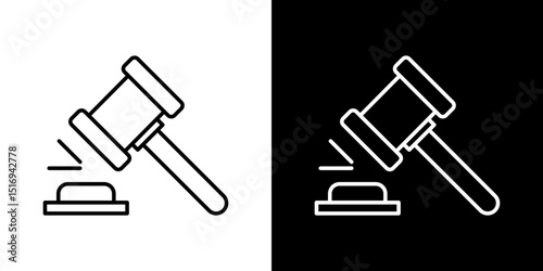 Gavel icon symbol concept for graphic design, Website, UI. Svg