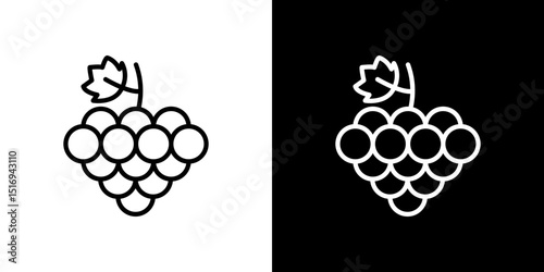 Grapes icon symbol concept for graphic design, Website, UI. Svg