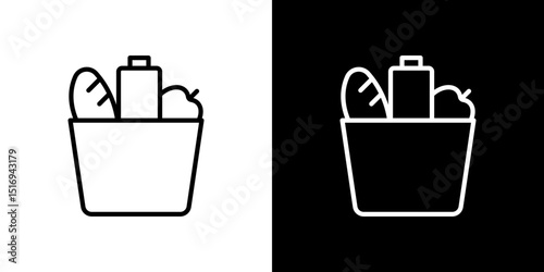 Groceries icon symbol concept for graphic design, Website, UI. Svg