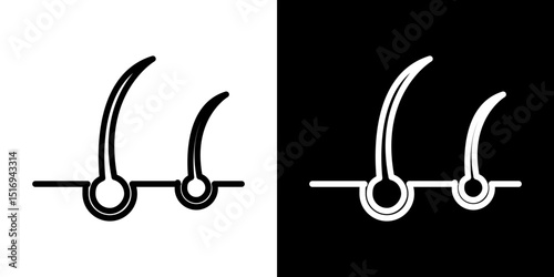Hair icon symbol concept for graphic design, Website, UI. Svg