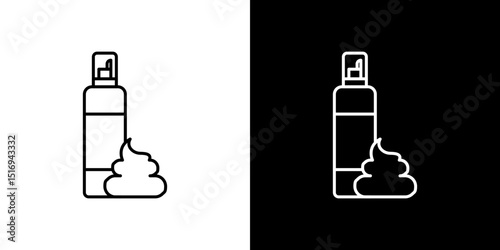 Hair mousse icon symbol concept for graphic design, Website, UI. Svg