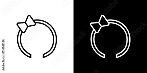 Hair tie icon symbol concept for graphic design, Website, UI. Svg