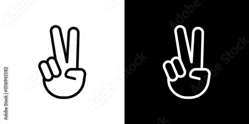 Hand peace icon symbol concept for graphic design, Website, UI. Svg