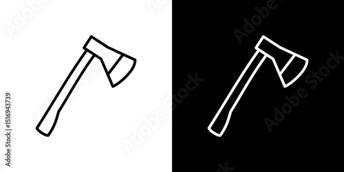 Hatchet icon symbol concept for graphic design, Website, UI. Svg