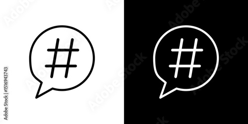 Hashtag icon symbol concept for graphic design, Website, UI. Svg