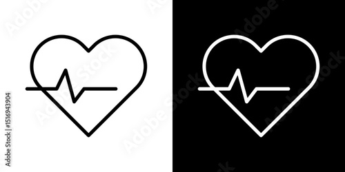 Heartbeat icon symbol concept for graphic design, Website, UI. Svg
