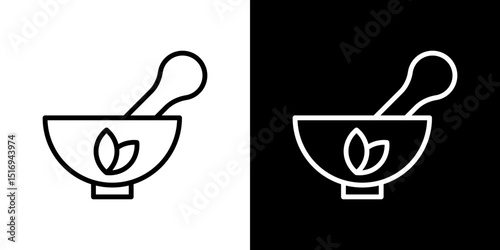 Herbal medicine icon symbol concept for graphic design, Website, UI. Svg