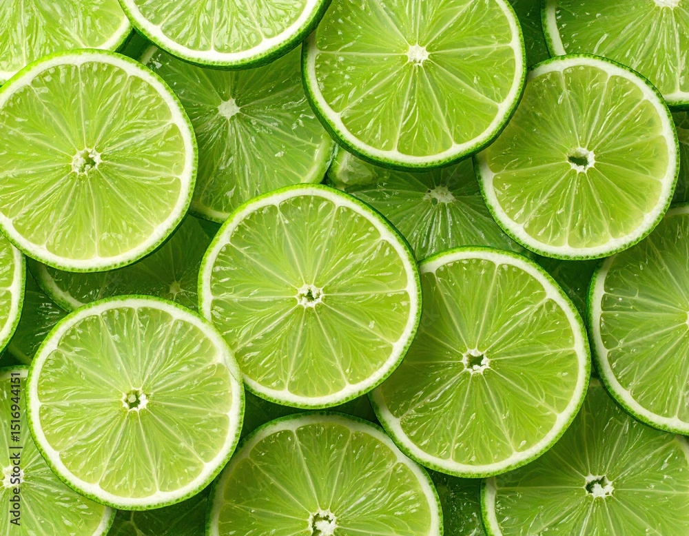 Close-up of many lime slices (1) Close-up of many lime slices (1)