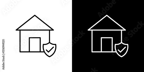 Home insurance icon symbol concept for graphic design, Website, UI. Svg