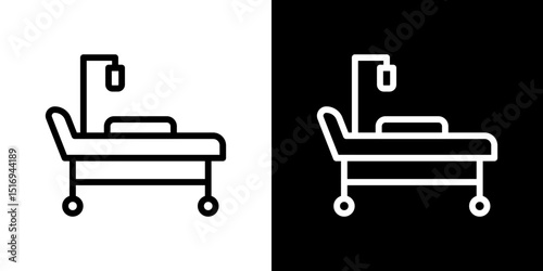 Hospital bed icon symbol concept for graphic design, Website, UI. Svg