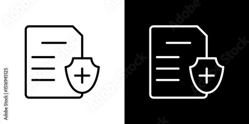 Insurance policy icon symbol concept for graphic design, Website, UI. Svg