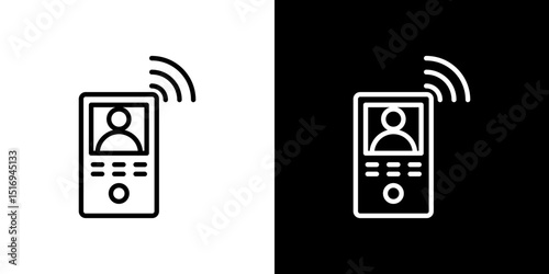 Intercom icon symbol concept for graphic design, Website, UI. Svg