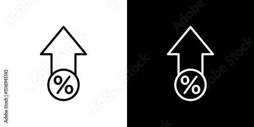 Interest growth icon symbol concept for graphic design, Website, UI. Svg
