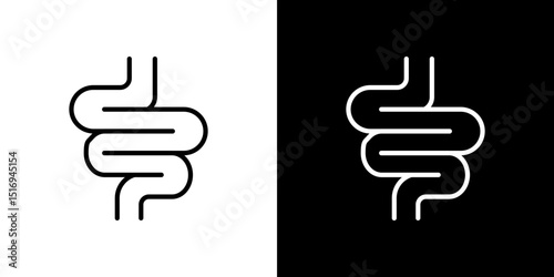 Intestines icon symbol concept for graphic design, Website, UI. Svg