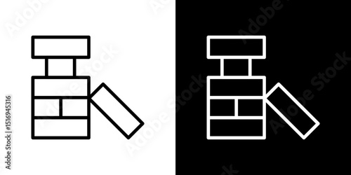 Jenga icon symbol concept for graphic design, Website, UI. Svg