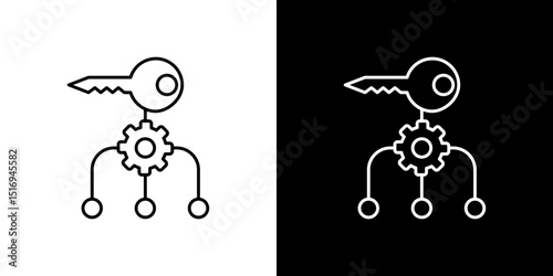 Key factor icon symbol concept for graphic design, Website, UI. Svg