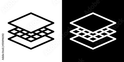 Land layers icon symbol concept for graphic design, Website, UI. Svg