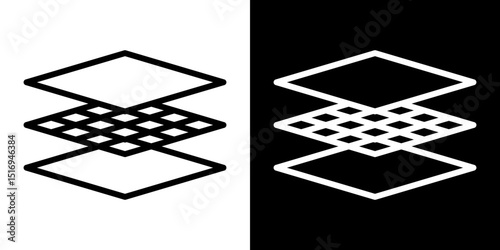 Land layers icon symbol concept for graphic design, Website, UI. Svg