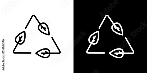 Leaves eco recycle icon symbol concept for graphic design, Website, UI. Svg