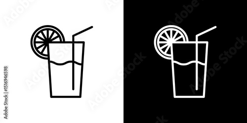 Lemonade icon symbol concept for graphic design, Website, UI. Svg