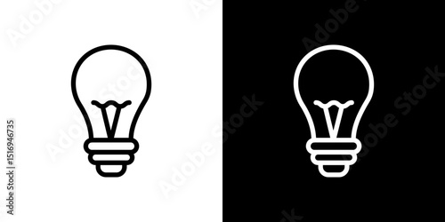 Lightbulb icon symbol concept for graphic design, Website, UI. Svg