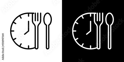 Lunch time icon symbol concept for graphic design, Website, UI. Svg
