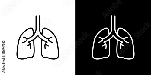 Lung icon symbol concept for graphic design, Website, UI. Svg