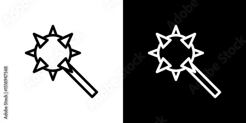 Mace icon symbol concept for graphic design, Website, UI. Svg