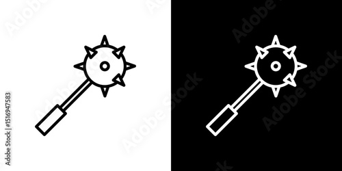 Mace icon symbol concept for graphic design, Website, UI. Svg