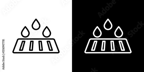 Manhole icon symbol concept for graphic design, Website, UI. Svg