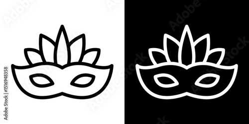 Mask for brazil carnival celebration icon symbol concept for graphic design, Website, UI. Svg
