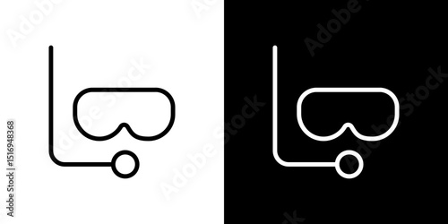 Mask snorkel icon symbol concept for graphic design, Website, UI. Svg